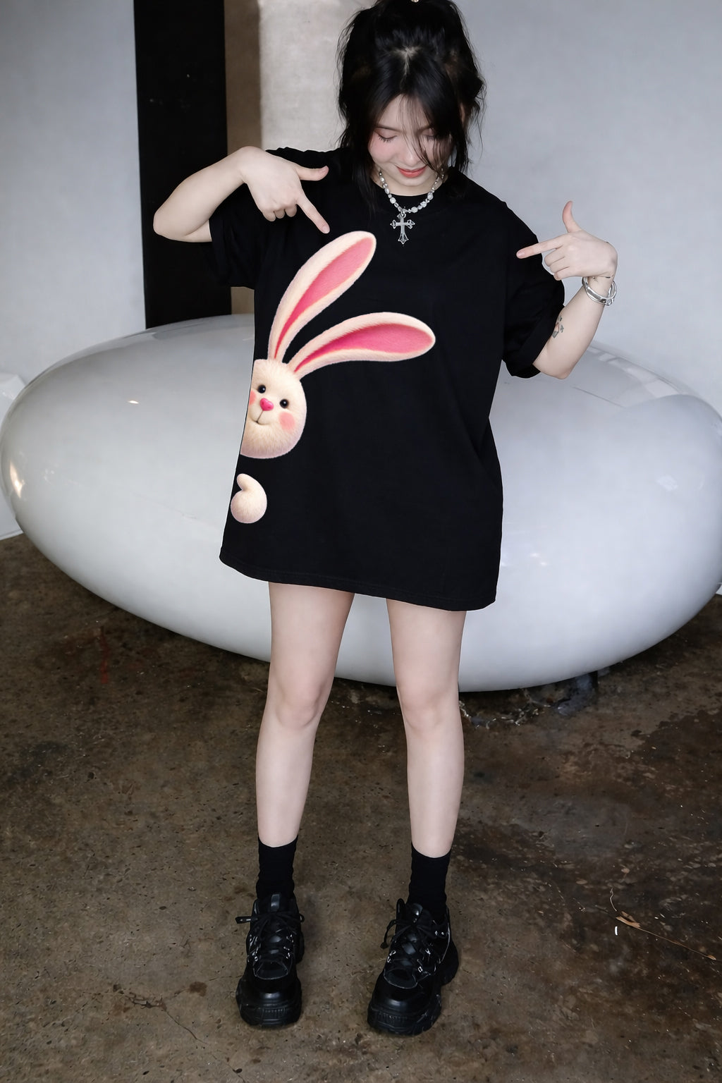 Áo Bunny peek